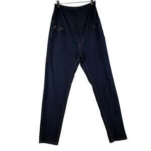 Oh! Mamma Maternity Skinny Jeans Dark Wash Women’s Large Work Comfort Stretch